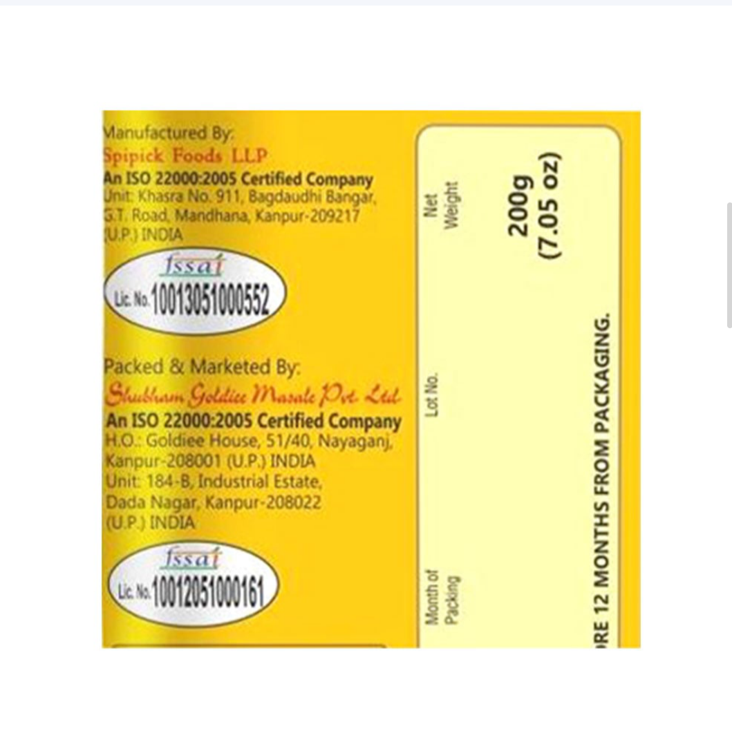 Goldiee turmeric powder 200gm