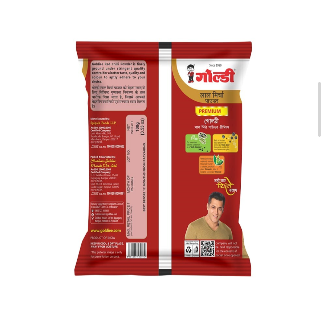 Goldiee premium chilli powder 100 gm