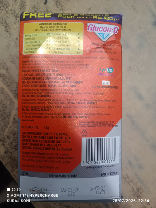 Glucon d  tangy orange
